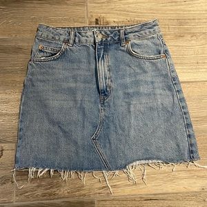 Topshop High Rise Jean Skirt
